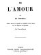 [Gutenberg 60882] • De l'Amour / Édition revue et corrigée et précédée d'une étude sur les oeuvres de Stendhal par Sainte-Beuve